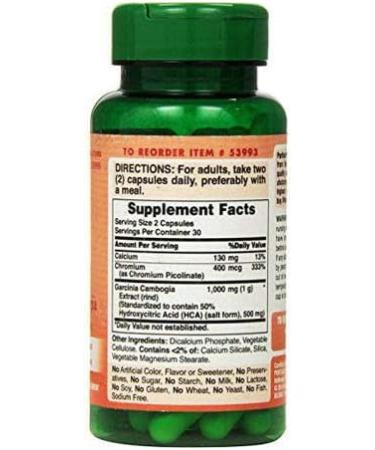 Puritan's Pride Garcinia Cambogia 1000mg Vegetable Capsules - 60 Count | Premium Weight Loss Supplement | International Shipping Available - Buy Online on GoSupps.com