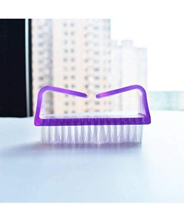 Leline's Nail Brush Set - 2 Pieces Handle Grip Cleaner Brushes for Soft Kids Nails - Purple and Blue - Buy Online on GoSupps.com