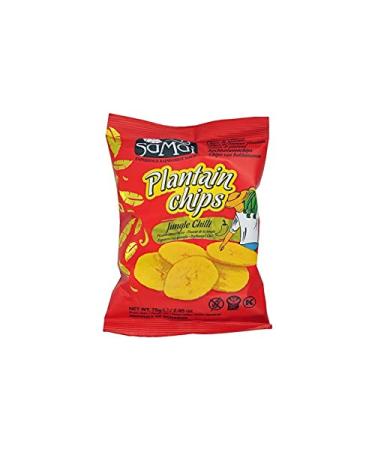 SAMAI - Chips de Banane Plantain Piment es - Saveurs exotiques et croustillantes - 75G - Lot De 4