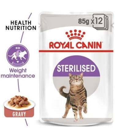 Royal Canin Sterilised Adult In Gravy Wet Cat Food 85g (Pack of 48) - Buy Online on GoSupps.com