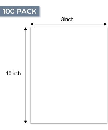 Golden State Art Pack of 100 8x10 White Backing Boards - Acid Free, 4-Ply, Signature Friendly - Ideal for Photos, Events, Frames & Prints - Set of 100 - Buy Online on GoSupps.com