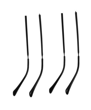 Baluue 2 pairs of glasses legs glasses arms spare glasses for glasses universal glasses bracket replacement hinge repair set glass metal men and women glass nasal pads black 14x3cm