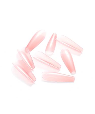 Brishow Coffin Artificial Nails | Long Pink Press-On Ballerina Acrylic Nails | 24 PCS for Women & Girls - Buy Online on GoSupps.com