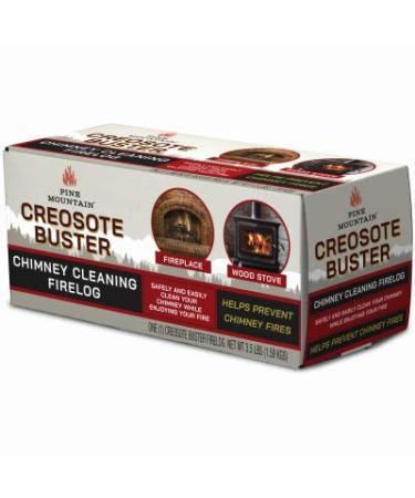 Pine Mountain Creosote Buster Chimney Cleaning Safety Firelog 3.5Lb Log Brown 1 Count, (4152501500)