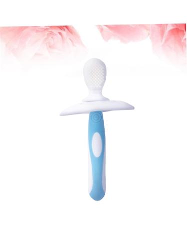 Hapinary Baby Toothbrush - Soft Silicone Training Toothbrush for Toddlers | Children's Oral Care | Milk Teeth Hand Toothbrush | 1 Pack Blue - Buy Online on GoSupps.com