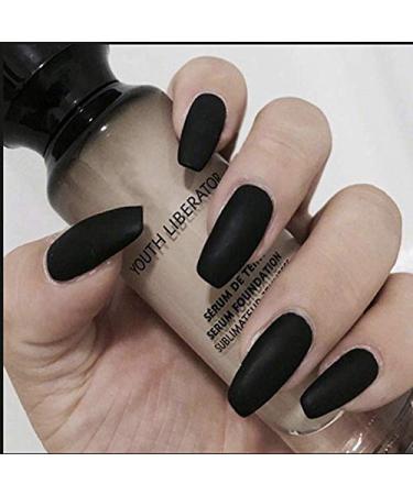 6 Packs Matte Coffin Press on Nails Set - 144 Pcs Medium Length Acrylic False Nails with Adhesive Tabs & Nail File - Solid Color Artificial Nails for Women - Buy Online on GoSupps.com