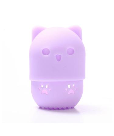 Makeup Sponge 1Pc Cute Sponge Puff Drying Cleaner Travel Stand Soft Silicone Foundation Makeup Brush Sponge Cleaning Tool Cosmetic Puff Holder Makeup Sponge Holder(3)