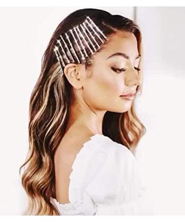 Kitsch Rhinestone Bobby Pins - Rose Gold Decorative Hair Pins for Women (3 Count) - Buy Online on GoSupps.com