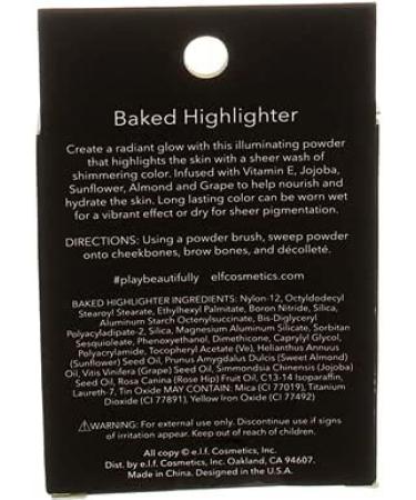 E.L.F. Baked Highlighter Apricot Glow | Radiant Finish | 0.17 oz (5 g) - Buy Online on GoSupps.com