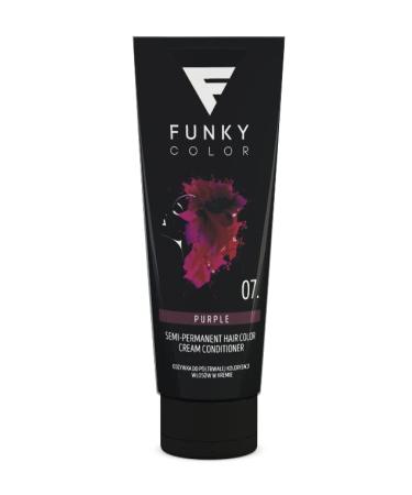 FUNKY COLOR PURPLE 07 semi-permanent hair coloring semi-permanent hair color. (28 colors).