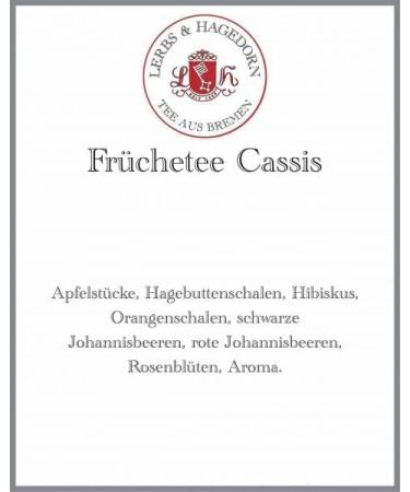  Lerbs & Hagedorn Lerbs & Hagedorn Black currant fruit tea | 1 kg (approx. 81 liters) apple pieces rosehip peel hibiscus orange peel - Buy Online on GoSupps.com