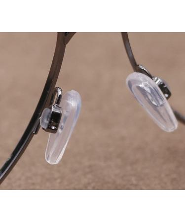 NLQHOPTS Push in Glasses Nose Pads 5 Pairs Eyglasses Soft Silicone 14mm Nose Piece Nose Bridgre Pads Anti Slip Nose Guard for Eyeglass Sunglasses