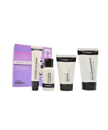 The INKEY List Winter Skin 101:: Oat Cleansing Balm  Hyaluronic Acid Serum  Caffeine Eye Cream  Retinol Serum