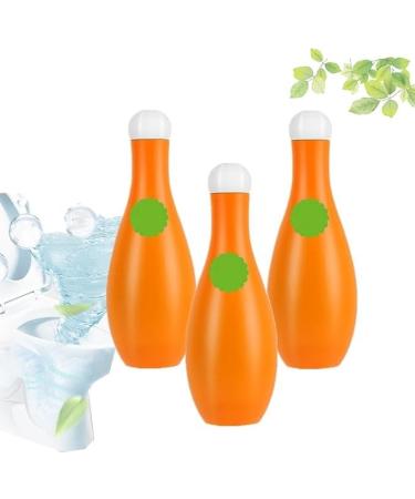 Bowling Blue Bubble Toilet Bowl Cleaner Automatic Long-Lasting Toilet Bowl Cleaner in Bottle Toilet Fresheners Deodorizing & Descaling Powerful Bathroom Sink Cleaner Gel 3pcs