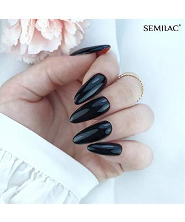 Semilac UV Nail Polish 300 Perfect Black - 7ml Super Cover | International Shipping Available - Buy Online on GoSupps.com