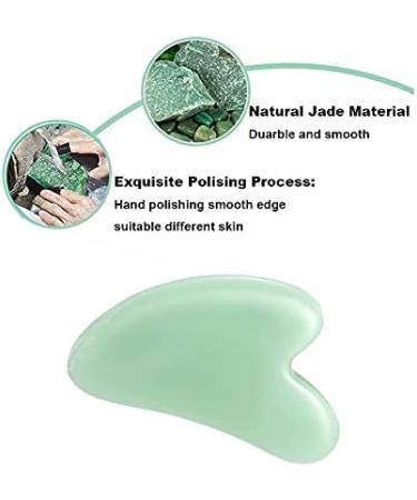 Deeinn Gua Sha Face Treatment - Heart-Shaped Anti-Aging Massage Tool | Jade Facial Care Device for Spa & Beauty - Buy Online on GoSupps.com