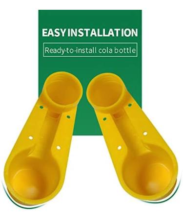 Lucky Farm 10 Pcs Birds Waterer Cups Soda Pop Water Bottle Drinker Spring Quail Dove Chicken Pigeon Drinking Bowl (Yellow) - Buy Online on GoSupps.com