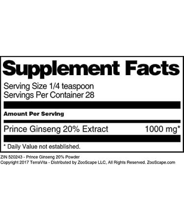 Prince Ginseng 20% Powder (1 oz ZIN: 520243) - Buy Online on GoSupps.com