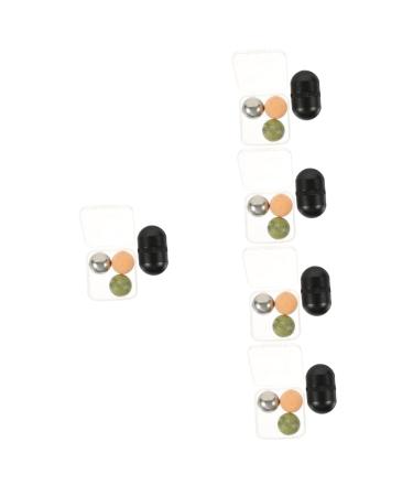 Balacoo 5 Sets Volcanic stone ball jade- face roller beauty jade face massager rollers oil absorbing face roller facial rollers tighten skin jade massager volcanic rock jade noodles
