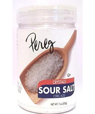 Pereg Crystals Sour Salt Citric Acid Kosher For Passover 7 Oz. Pack Of 3