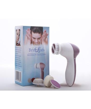BriteLeafs 4-in-1 Electric Facial & Body Brush Spa Cleaning System (BL-802) with Travel Carrying Case - Buy Online on GoSupps.com