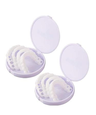 Congming-huajia 2 pairs cosmetic prostheses provisional prostheses upper and lower teeth that cover male and female replacement prostheses