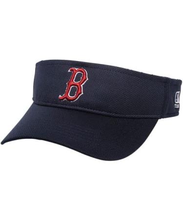 OC Sports Boston Red Sox MLB Sun Visor Golf Hat Cap Navy Blue w/Red B Logo Adult Men's Adjustable