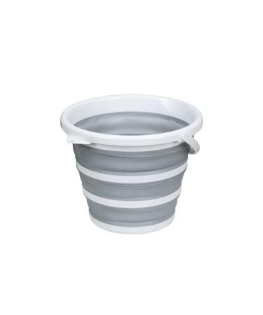 Mop Bucket Folding Silicone Water Bucket Portable Camping Supplies Home Garden Bucket with Comfortable Grip Handle 31.5*31.5*25.5cm A
