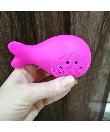 Pzhoais Silicone Face Cleansing Brush Facial Cleanser Whale Shape Facial Cleanser Exfoliator Face Scrub Washing Brush Pink - Buy Online on GoSupps.com