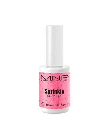 Mesauda MNP Sprinkle Gel Polish 101 Frizzy Pazzy 10ml - semipermanent nail polish with sprinkled eff