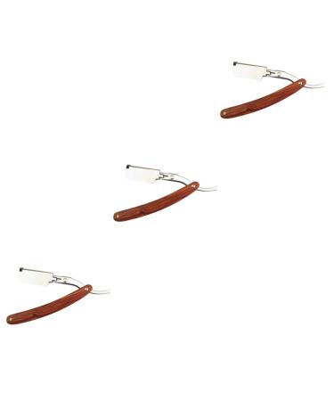 Minkissy 3st Khimar hijab Razor knife razor Travelit Hahrschneidger t Trip Hand razor for men razor made of metal Safe razor double -sided knife holder man bamboo