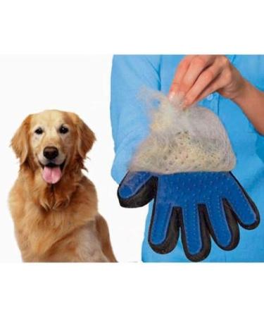 Pet Hair Remover Glove - Gentle Pet Grooming Glove Brush - Deshedding Glove - Massage Mitt with Enhanced Five Finger Design - Perfect for Dogs & Cats with Long & Short Fur - 1 Pack (Right-Hand) Blue - Buy Online on GoSupps.com