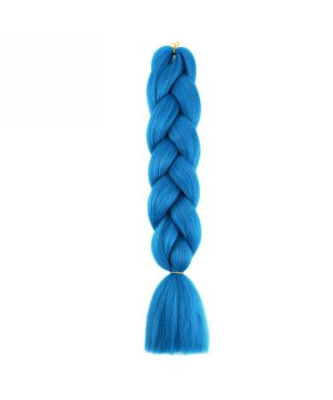 Colorful braided hair Jumbo Braids Hair Extensions Colorful braided hair 24" Colorful Jumbo Braiding Afro Braids Crochet Twists Hair women and girls to weave DIY wigs (Color : E)