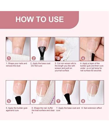 Nail Extension Fiberglass Kit | Builder Glue for Sturdy & Natural Nail Enhancement - Adjustable Size - Crack Resistant - Buy Online on GoSupps.com