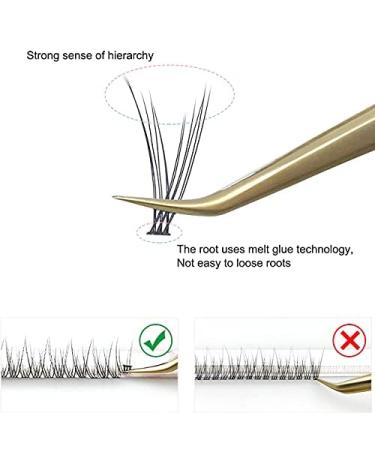 480pcs D Curl Fishtail Design Individual Lashes 8-14mm Mixed Pack - DIY Premade Fans Eyelash Extensions - 0.07mm Thickness - Faux Mink - 12D Lash Clusters - Buy Online on GoSupps.com
