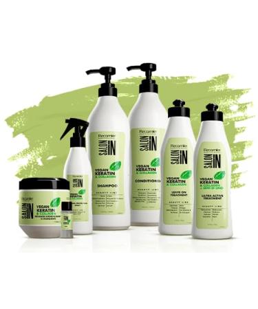 RECAMIER Professional Vegan Keratin & Collagen Hair Treatment - Box of 12 Shots | Intensive Salon Care - Buy Online on GoSupps.com