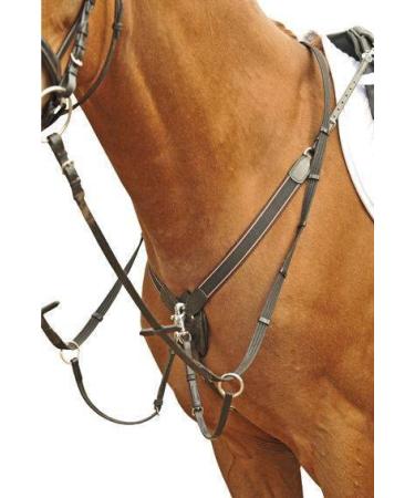 HKM Breastplate with Martingale & Wide Elastic - Black Pony (4000315378418) | International Shipping Available - Buy Online on GoSupps.com