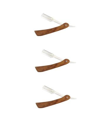 Beaupretty 3st razor made of metal collapsible razor male razor portable portable sustainable secruity safe razor handwear for men manual scraped man wooden