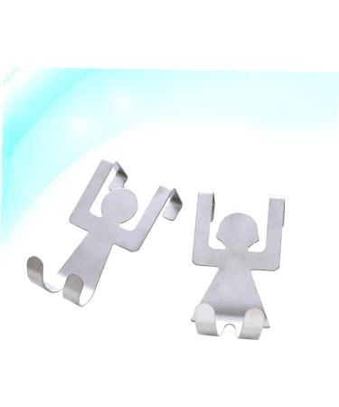 Alipis 4 Pcs Stainless Steel Hooks Cabinet Hooks Door Hook Door Hanger Stainless Steel Door Rag Door Back mediumx2pcs As Shownx2pcs - Buy Online on GoSupps.com