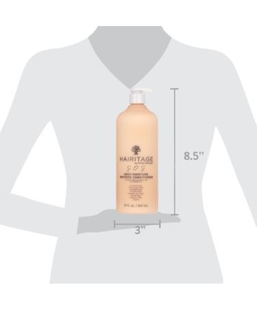 Hairitage Deep Moisture & Restore Deep Conditioner | Hydrating Safflower Oil for Dry Thick Curly & Wavy Hair | Vegan | 21 fl. oz - Buy Online on GoSupps.com