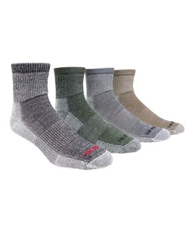 J.B. Field's 74% Merino Wool Hiking Socks for Men & Women for Fall Summer Trekking & Outdoor 3-Pack Made in Canada Medium Black