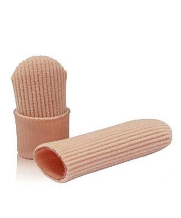 Sturdyfoot 2 pieces gel tubular toe & bandage pain relief from bubbles chicken eyes calls bale athlete s foot and blistering - toe cap m