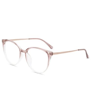 Firmoo Blue Light Blocking Glasses for Women Men Anti Glare Eyestrain Computer Gaming Glasses Anti Bluelight Blue Blocker Non Prescription Eyeglasses Pink-s0172 3.0 x