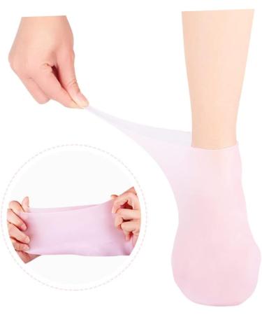 Housoutil 1 Pair Sock Foot Lotion Skin Gel Booties Gel Spa Stocking Dry Cracked Gel Knee Scooter Pad Feet Lotion Rejuvenate Moisturizing Foot Pink Wallet Sebs Heel Miss 22X8.5X1cm - Buy Online on GoSupps.com