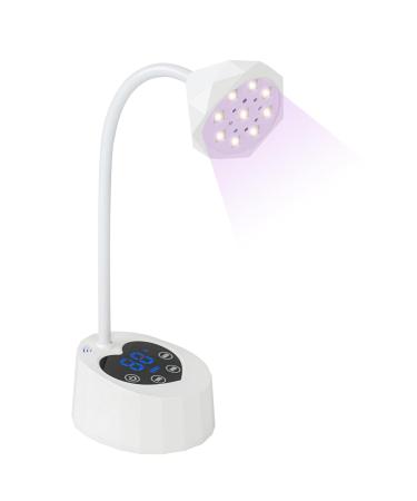 sumozo UV LED Nail Lamp Smart Sensor with 3 Timers Rechargeable Mini Cordless Flash Cure Nail Lamp Professional Gooseneck UV Light for Gel Nail Polish UV Lamp for Fast Acrylic Nail Extension