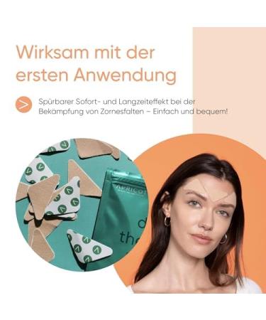 Apricot Beauty Down the Frown Zorn Fold Pflaster | Anti-Wrinkle Facial Patches for Forehead Lines | Hyaluronic Acid | 48 Pieces | Made in Germany - Buy Online on GoSupps.com