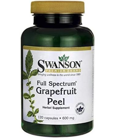 Swanson Grapefruit Peel 600 mg - 120 Capsules for Digestive Health & Antioxidant Support - Buy Online on GoSupps.com
