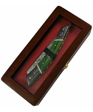 Handmade Damascus Steel Barber Razor Classic Straight Edge Shaving Razor with Wooden Case | Perfect Gift for Men - Buy Online on GoSupps.com