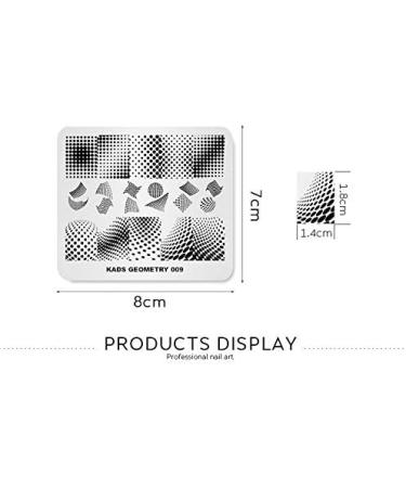 Fashion Geometry Dots Abstract Nail Stamp Plate | Multi-Pattern Nail Art Template - Buy Online on GoSupps.com