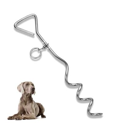 16" Heavy Duty Ground Spike Stake (41cm) Dog Chains for outside Dog Tie Out Cable Steel Spiral Dog Tether Outdoor Dog Camping Accessories (Stake Only) (1 Pack) - Buy Online on GoSupps.com
